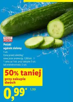 Lidl Polski ogórek zielony oferta