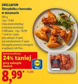 Lidl GRILL&FUN Skrzydłka z kurczaka w marynacie oferta