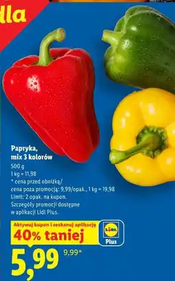 Lidl Ryneczek Lidla Papryka, mix 3 kolorów oferta