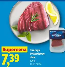 Lidl Tuńczyk żółtopłetwy, stek oferta