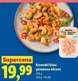Lidl Krewetki białe gotowane obrane oferta