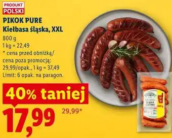Lidl PIKOK PURE Kiełbasa śląska, XXL oferta