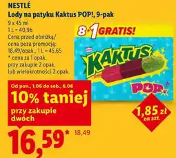 Lidl NESTLÉ Lody na patyku Kaktus POP!, 9-pak oferta