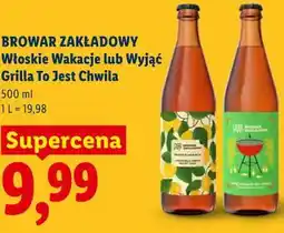 Lidl Browar Zakładowy Włoskie Wakacje lub Wyjąć Grilla To Jest Chwila oferta