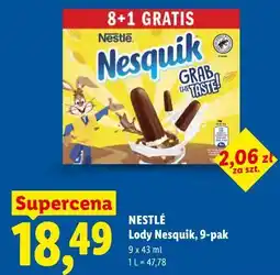 Lidl NESTLÉ Lody Nesquik, 9-pak oferta