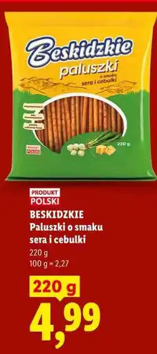 Lidl BESKIDZKIE Paluszki o smaku sera i cebulki oferta
