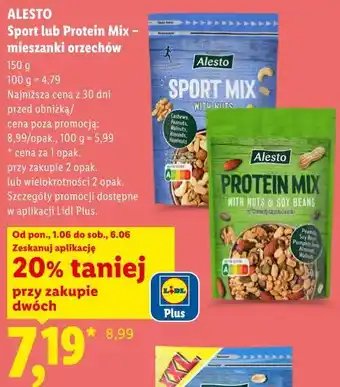 Lidl ALESTO Sport lub Protein Mix - mieszanki orzechów oferta