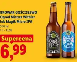 Lidl Browar Gościszewo Ogród Mistrza Witbier lub Magik Micro IPA oferta