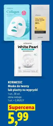 Lidl Kormesic Maska do twarzy lub plastry na wypryski oferta