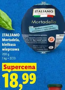 Lidl ITALIAMO Mortadela, kiełbasa wieprzowa oferta