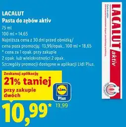 Lidl LACALUT Pasta do zębów aktiv oferta