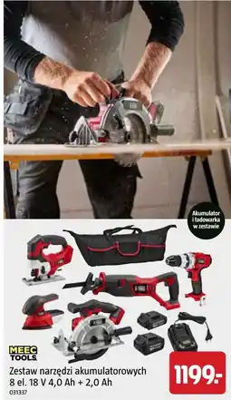 Jula MEEC TOOLS Zestaw narzędzi akumulatorowych 8 el. 18 V 4,0 Ah + 2,0 Ah oferta
