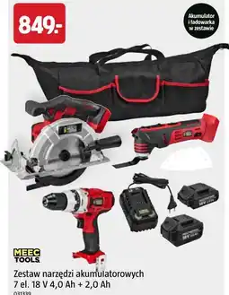 Jula Zestaw narzędzi akumulatorowych 7 el. 18 V 4,0 Ah + 2,0 Ah MEEC TOOLS oferta
