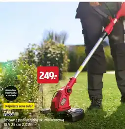 Jula MEEC TOOLS Zestaw z podkaszarką akumulatorową 18 V 25 cm 2,0 Ah oferta