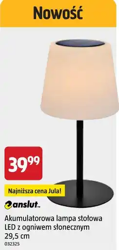 Jula Anslut Akumulatorowa lampa stołowa LED z ogniwem słonecznym 29,5 cm oferta