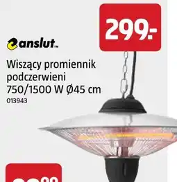 Jula anslut Wiszący promiennik podczerwieni 750/1500 W Ø45 cm oferta