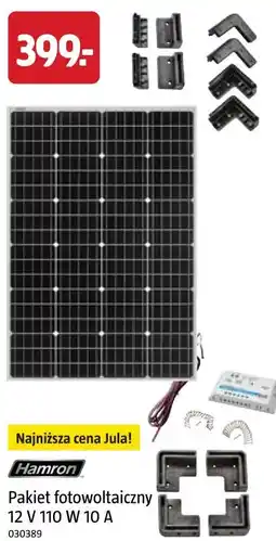 Jula Hamron Pakiet fotowoltaiczny 12 V 110 W 10 A oferta