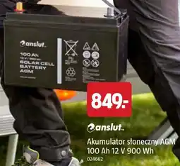 Jula Anslut Akumulator słoneczny AGM 100 Ah 12 V 900 Wh oferta