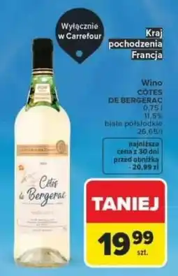 Carrefour CÔTES DE BERGERAC oferta