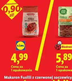 Lidl Makaron Fusilli z czerwonej soczewicy oferta