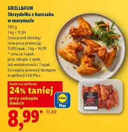 Lidl GRILL&FUN Skrzydełka z kurczaka w marynacie oferta