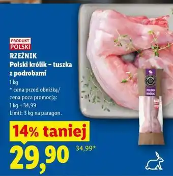 Lidl Polski królik tuszka z podrobami oferta