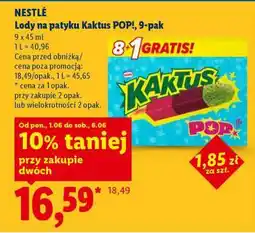 Lidl Lody na patyku Kaktus POP!, 9-pak oferta