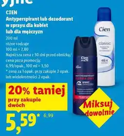 Lidl CIEN Antyperspirant lub dezodorant oferta