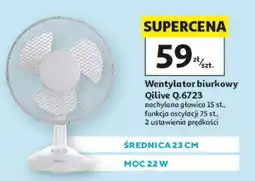 Auchan Wentylator biurkowy Qilive Q.6723 oferta