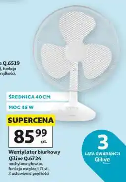 Auchan Wentylator biurkowy Qilive Q.6724 oferta
