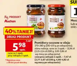 Auchan Pomidory suszone, w oleju oferta