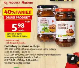 Auchan Pomidory suszone, w oleju oferta
