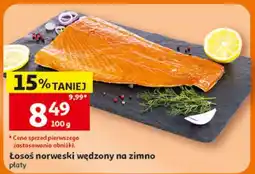 Auchan Łosoś norweski wędzony na zimno oferta