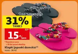 Auchan Klapki japonki damskie oferta