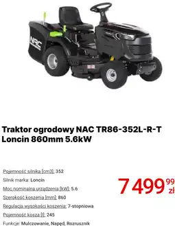 Media Expert Traktor ogrodowy NAC TR86-352L-R-T Loncin 860mm 5.6kW oferta