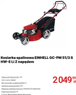 Media Expert Kosiarka spalinowa EINHELL GC-PM 51/3 S HW-E Li Z napędem oferta