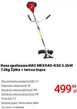 Media Expert Kosa spalinowa NAC MEX540-K30 2.2kW 7.2kg Żyłka + tarcza tnąca oferta