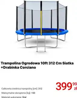 Media Expert Trampolina Ogrodowa 10ft 312 Cm Siatka +Drabinka Corciano oferta