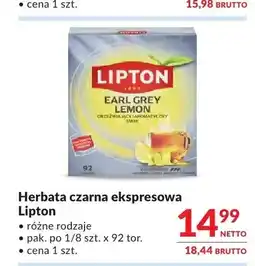 Makro Herbata czarna ekspresowa Lipton Earl Grey Lemon oferta