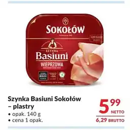 Makro Szynka Basiuni Sokołów plastry oferta