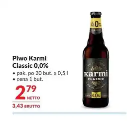 Makro Piwo bezalkoholowe Karmi Classic 0,0% 20-pak oferta