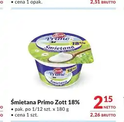Makro Śmietana Primo Zott 18% oferta
