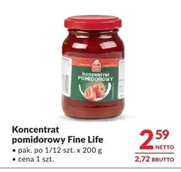 Makro Koncentrat pomidorowy Fine Life oferta
