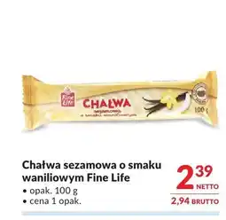 Makro Chałwa sezamowa o smaku waniliowym Fine Life oferta