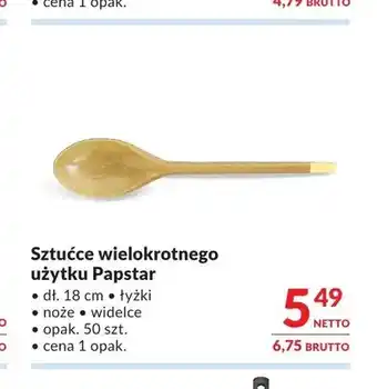 Makro Sztućce wielokrotnego użytku Papstar oferta