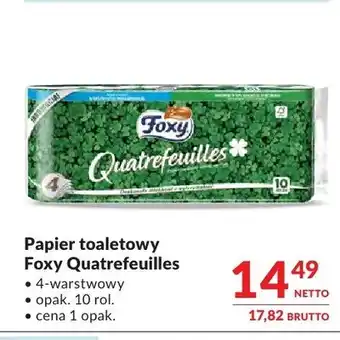 Makro Papier toaletowy Foxy Quatrefeuilles 10-pak oferta