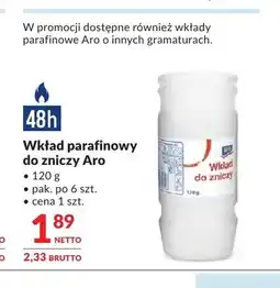 Makro Wkład parafinowy do zniczy Aro oferta
