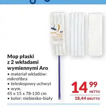 Makro Mop płaski z 2 wkładami wymiennymi Aro oferta