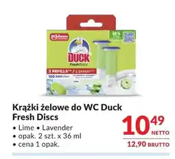 Makro Krążki żelowe do WC Duck Fresh Discs Lime 2-pak oferta