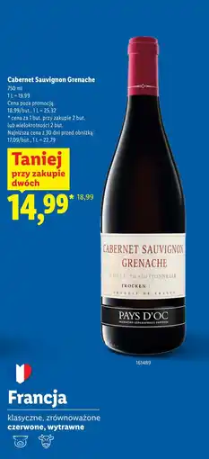 Lidl Cabernet Sauvignon Grenache oferta